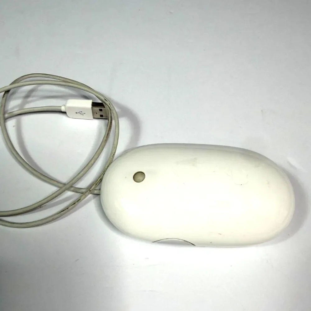 vintage Apple Mighty Mouse A1152 EMC 2058 Wired USB Tested Working!